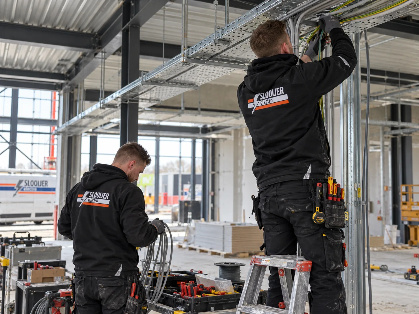 Slooijer Electro monteurs aan het werk
